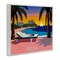 Stupell Industries Ibiza Tropical Beach View Framed Giclee Wall Art Design by Amelia Noyes